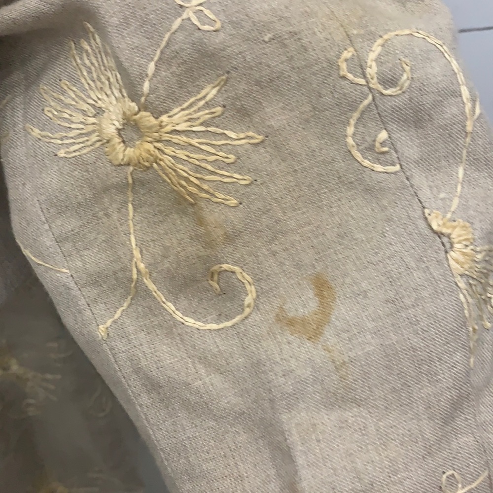 VINTAGE VICTOIRE PARIS linen 2pc skirt suit - Picture 6 of 7